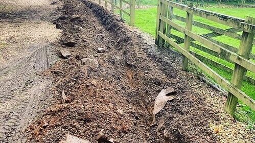 Trench for Ground Mount System