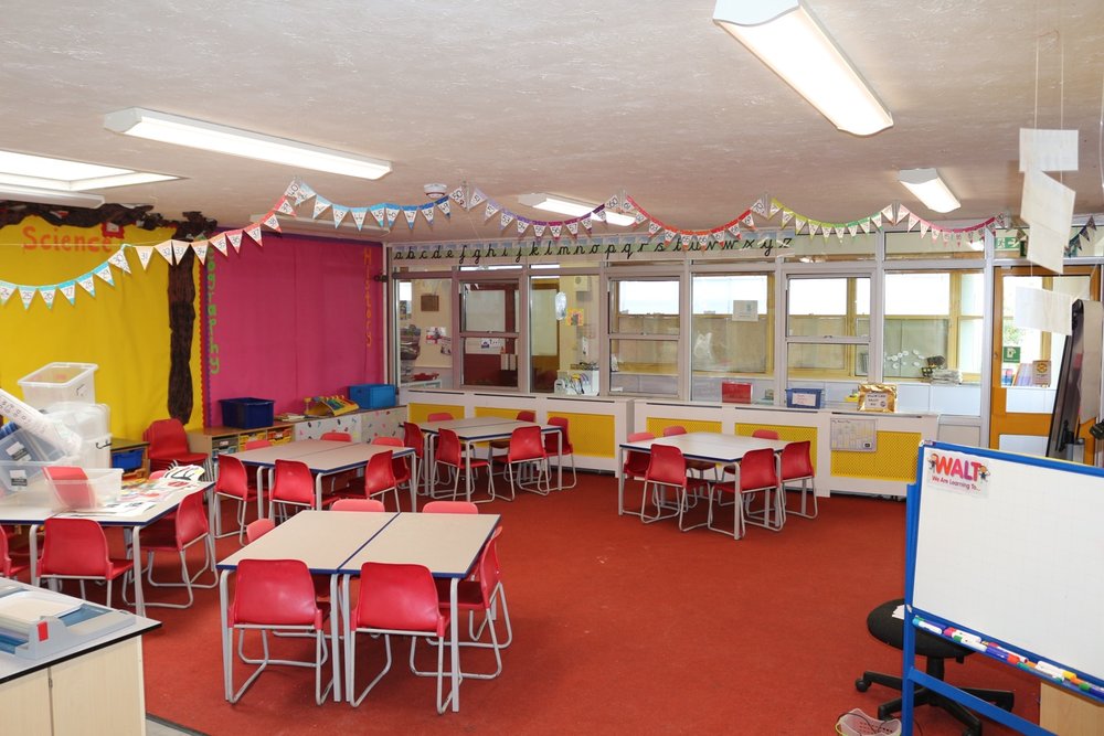 Bright classroom before LED upgrade