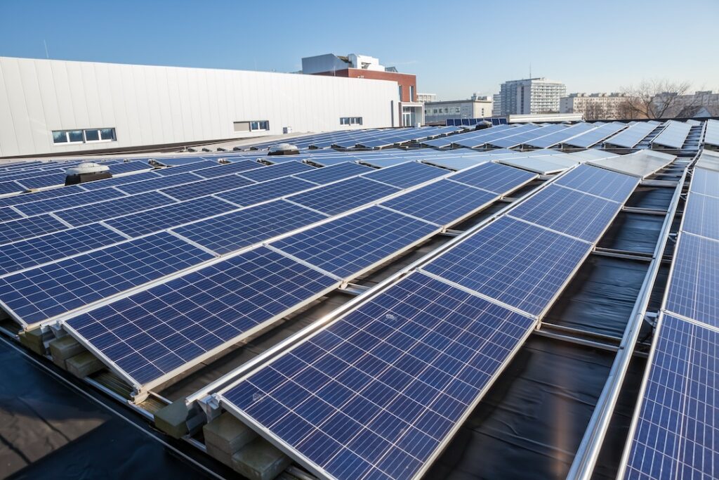 Solar Panels on Hospital Roof